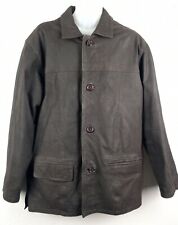 Mens Vudafieri Italian Leather Jacket Brown Leather Large