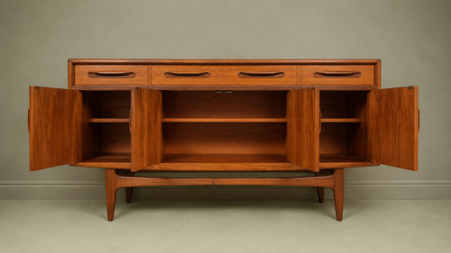 Plan teak sideboard mid - plan,