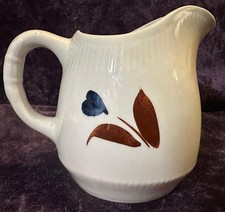 Rustic Stoneware Floral Milk