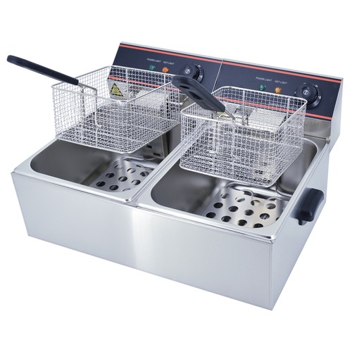 Electric deep fat fryer double - deep,