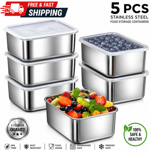 5pcs stainless steel food - stainless,