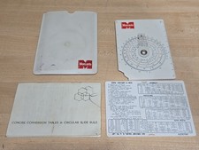 Vintage Monsanto Chemical Concise Conversion Tables & Circular Slide Rule Flaws 