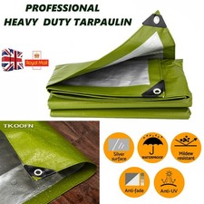 200gsm Tarpaulin Heavy Duty Waterproof Cover Tarp Ground Canvas Tent Camp Sheet