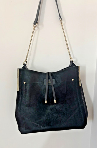 River island black suede tote - island,