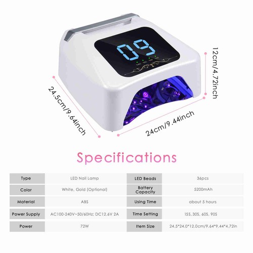 72w led nail lamp gel - 72w,