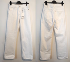 Zara White High Rise Straight