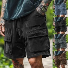 Mens Corduroy Cargo Shorts