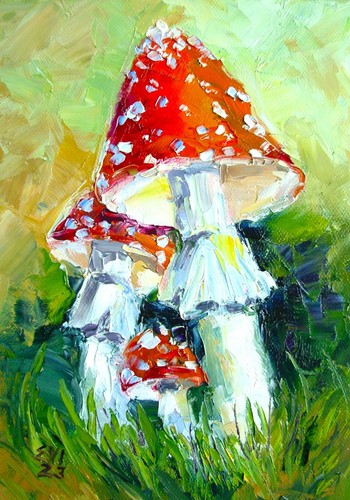 Fly agarics mushrooms original - agarics,