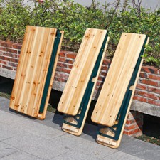 Wooden Folding Beer Table Bench Set Picnic Party Chairs Outdoor Garden Furniture
