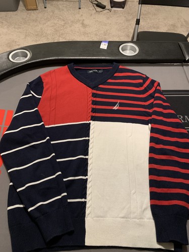 Nautica neck sweater men s - v-neck,