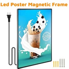 A0 LED Slim Advertising Lightbox-Wall-Mounted Magnetic Poster Frame, Menu Board