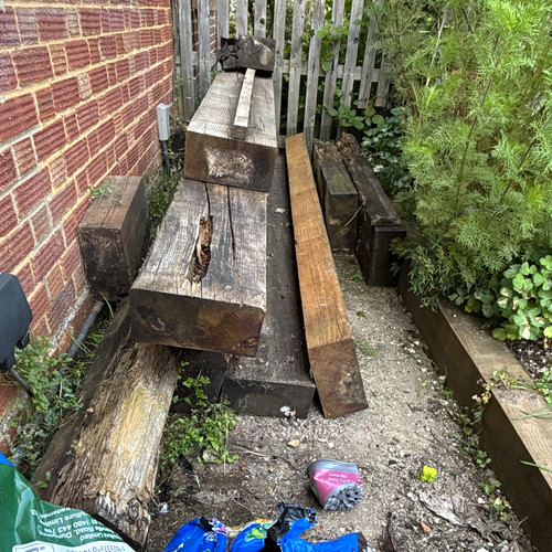 Reclaimed wood railway - reclaimed,