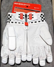 Gray Nicolls Cricket Classic Elite Batting Gloves, White, Adult Right Hand, New.