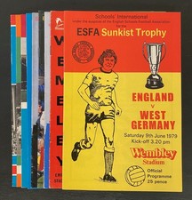 ENGLAND SCHOOLBOYS - 10 different football programmes