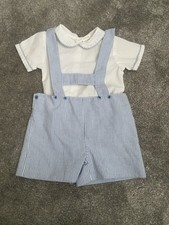 Spanish baby boys H-bar shorts dungaree outfit 12 months, Traditional