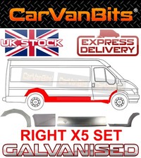 FOR FORD TRANSIT LWB 00-14 MK6 MK7 REAR WHEEL ARCH SIDE DOOR REPAIR PANEL SET OS