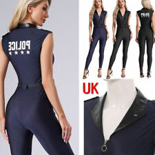 UK Women Police Costume Cop Uniform Role Play Set Policewoman Halloween Cosplay