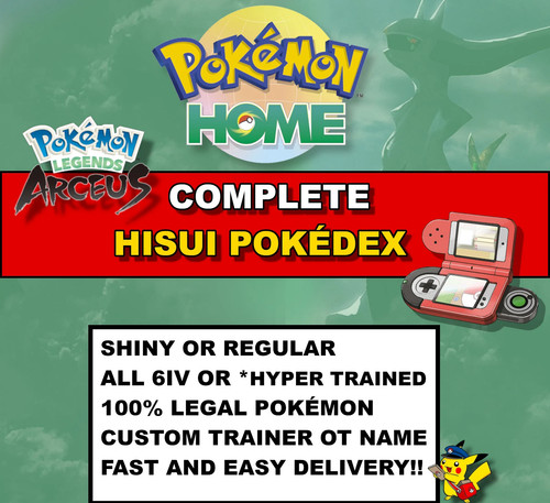 Complete full hisuian pokedex - hisuian,