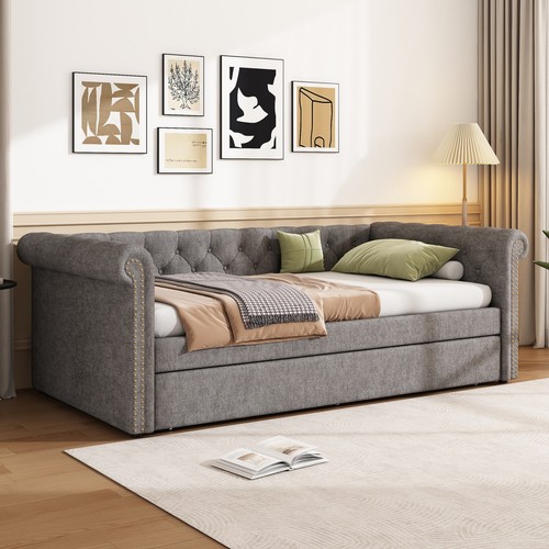 3ft single daybed grey velvet - daybed,