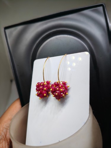 Natural ruby beads gemstones - natural,