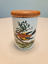 PORTMEIRION BIRDS OF BRITAIN GOLDFINCH 4.5" JAR CANISTER 