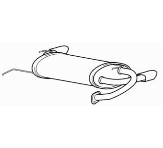 Rear exhaust silencer back - silencer, box