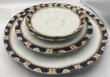 W.L.L. William Lowe Longton Court China 2x Saucer, 2x Side & 1x Dinner Plate