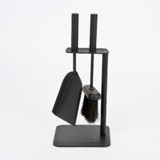 Inglenook Black Two Piece Companion Set with Brush, Shovel and Stand FIRE152