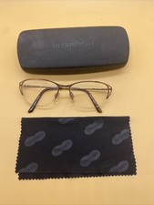 Stylish Ladies Dark Silver Half Frame Reading Glasses with Case & Cleaning Cloth