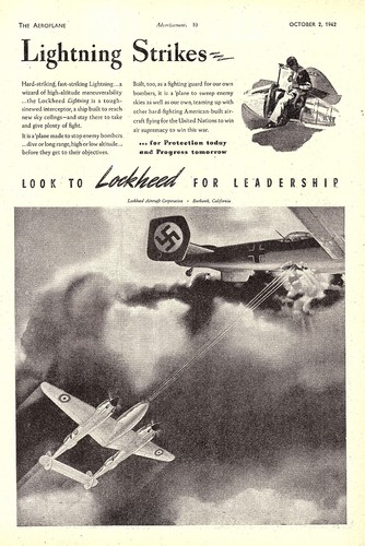 Ww2 lockheed lightning - lockheed, p-38