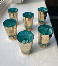 Set Of 6 Moroccan Vintage Tea Glasses