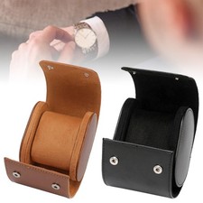 Vintage Leather Watch Storage Box Portable Watch Roll Display Travel Case