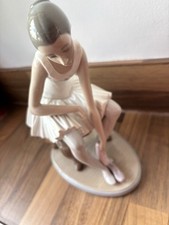 Nao By Lladro ‘Resting Ballerina On A Stool’ Large Item And Heavy VGC.?