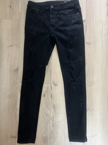 Men primark black distressed - men's,
