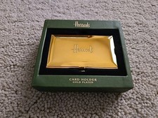 Harrods Gold Plated Business Card Holder. 