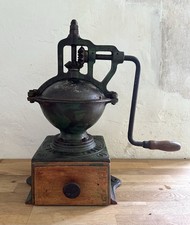 Large Antique Peugeot Frères Coffee Grinder 2A Cast Iron 19th Century French