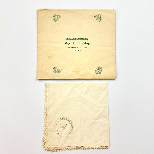 1950s irish linen handkerchief - 1950s,