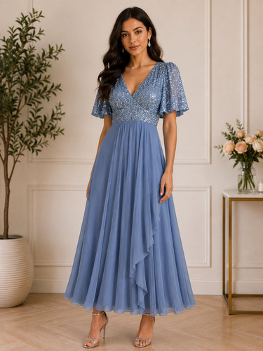 Quiz dusty blue sequin - quiz,