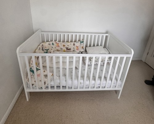 Cot bed and matress - cot,