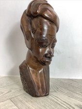 African hand carved wood shone - african,