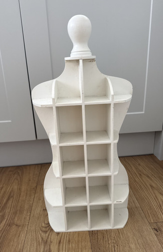 White wooden mannequin torso - white,