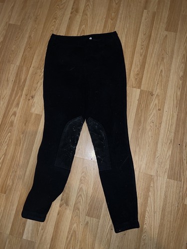 Black fleece jodphurs - black,
