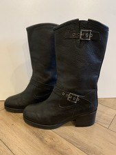 Ted & Muffy Black Biker Boots