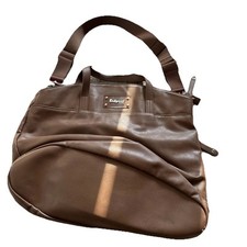 Babymel London Baby Changing Bag Brown Faux Leather Handbag With Changing Mat !
