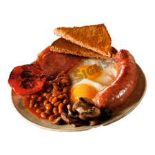 Full English Breakfast Sticker - Cafe decal catering burger van trailer sign