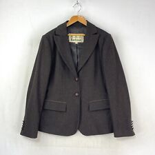 Barbour Thornton Tweed Jacket Womens 10 Brown Shooting Sporting Hacking Hunting