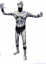 Mouth Scary Monster MORPHSUIT Fancy Dress Costume Large ALL IN ONE WASHED+CLEAND