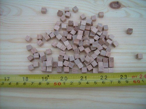 40x wood cubes - wooden,