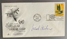 Victoria Cross winner Leonard Cheshire VC 617 Sqn signed rare 1963 US UN FDC