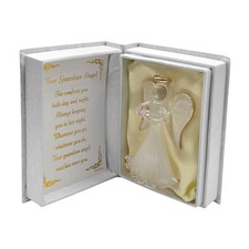 Glass Guardian Angel with Gold